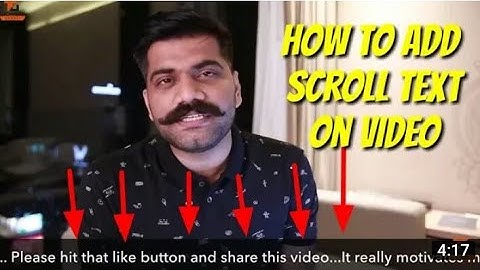 How to add running text on video like this @Technical guruji
