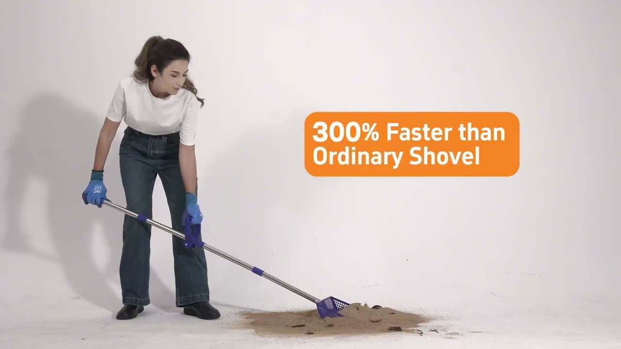 Veemi 12-Inch 2-in-1 Chicken Poop Scooper & Rake