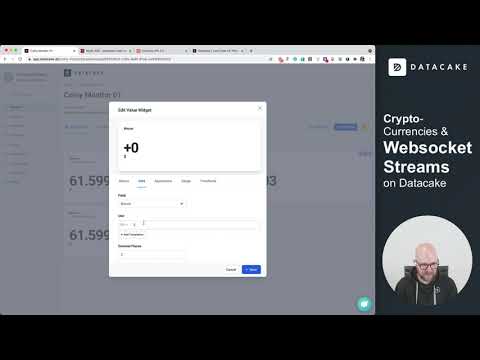 Websocket Streams on Datacake - Monitor Bitcoin and Ethereum using CoinCap API and Node-RED