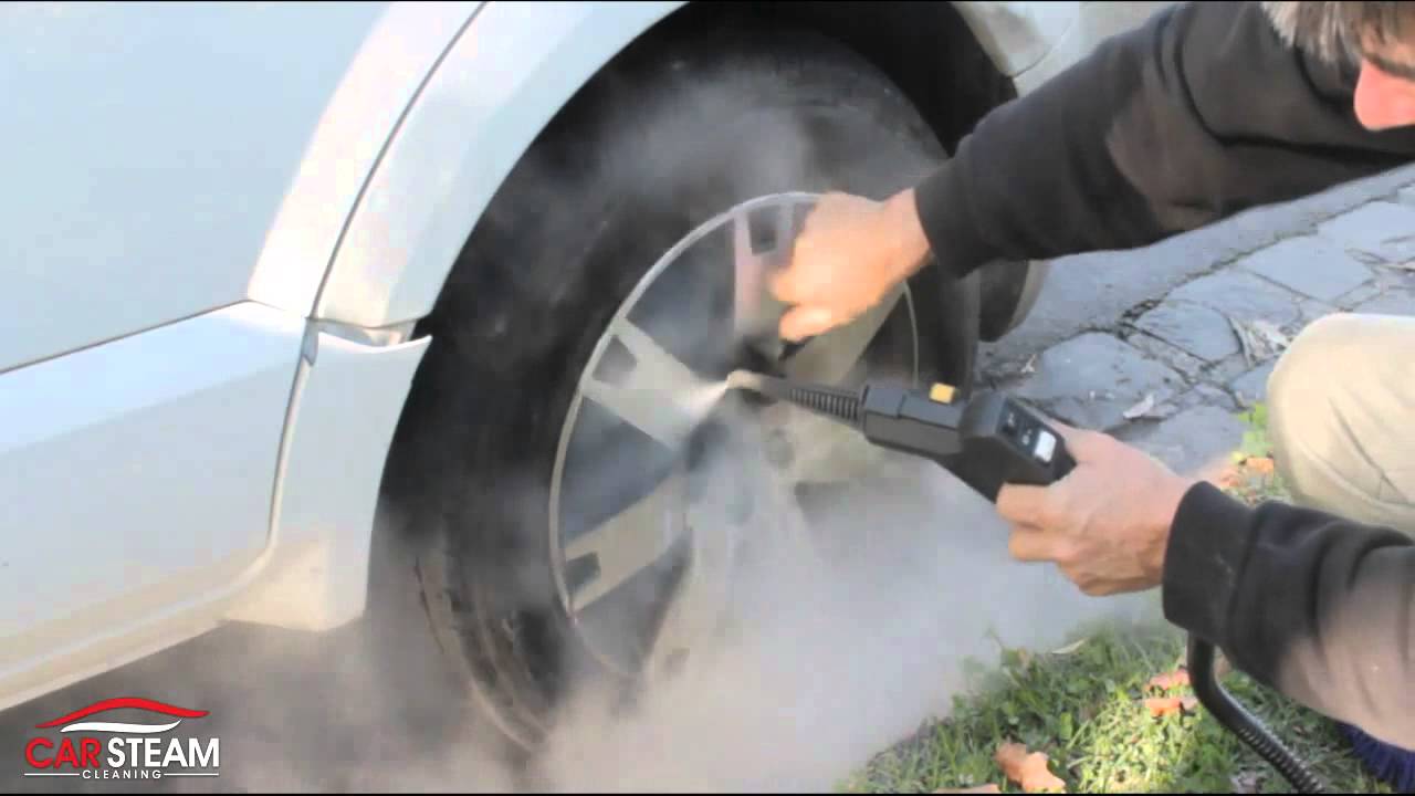 Car Exterior Cleaning with Steam Vapour 