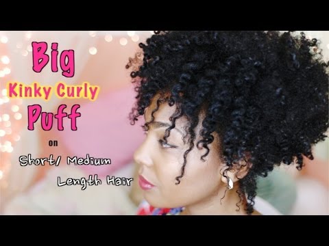 how-to:-big-kinky-curly-puff-for-short-/-medium-length-natural-hair