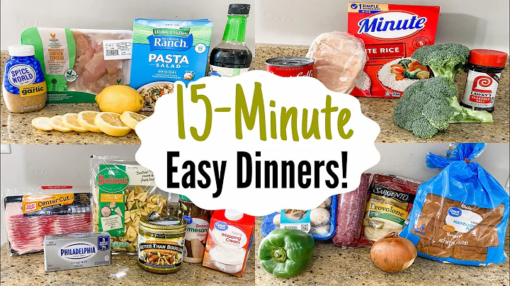 The EASIEST 15 Minute Meals | Super QUICK Dinner I...