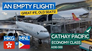 An Empty CATHAY PACIFIC A330! | Hong Kong to Manila | Economy Class | Trip Report