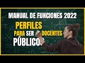 Conoce primero esto antes de ser Docente del sector publico | Perfiles según el Manual de Funciones