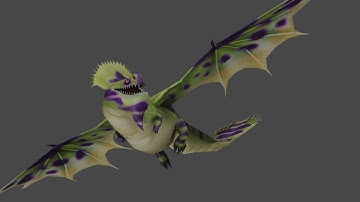 HTTYD Shovelhelm Dragon Animations (Blender Animation)