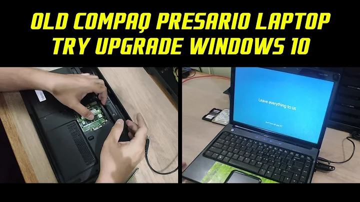 Old Compaq Presario laptop try upgrade Windows 10