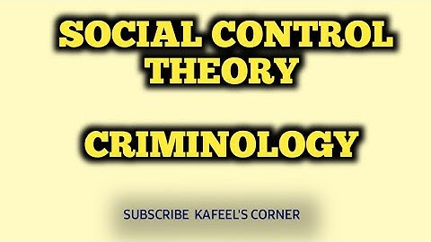 Social Control Theory || Criminology || CSS || Optionals