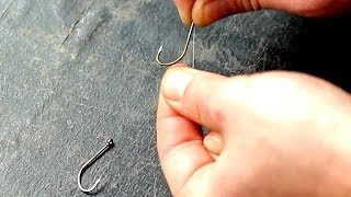 How to Tie a Double Snell Rig, Easy double fish hook setup 