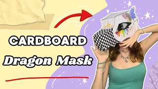 I Made a Cardboard Dragon Mask! 🎨⭐️ || DEEP TUTORIAL!