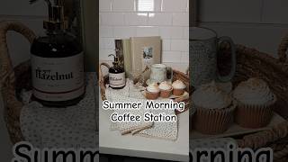 Cozy Summer Morning- Coffee Station #summercoffee #coffeestation #vintagehome #farmhouse #coffeetime