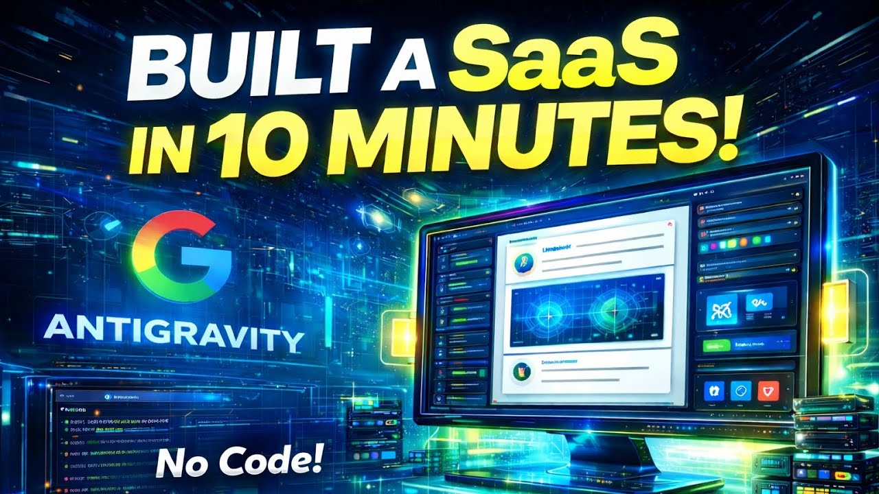 I Built a SaaS in 10 Minutes Using Google Antigravity (No Code) - YouTube