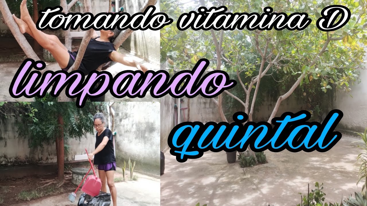 Dia de limpeza no quintal/aproveitei pra tomar um pouco de vitamina D 