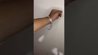 Fabricação de pulseira elo cartier facetada na prata 950 10mm