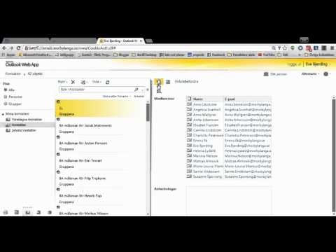 Dela en skapa grupp i outlook