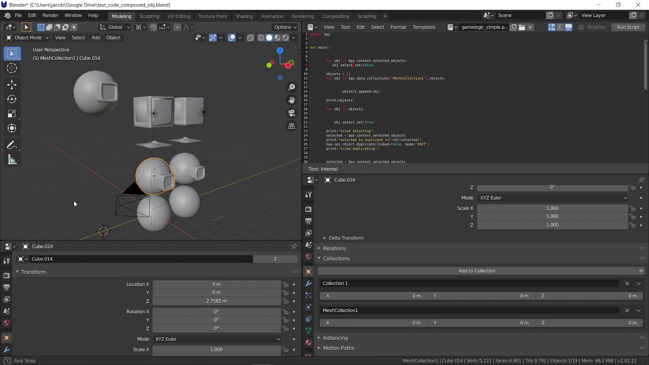 using operators to create composite mesh