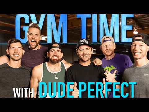 DUDE PERFECT takes over Gym Time | Gym Time w/ Zac Efron