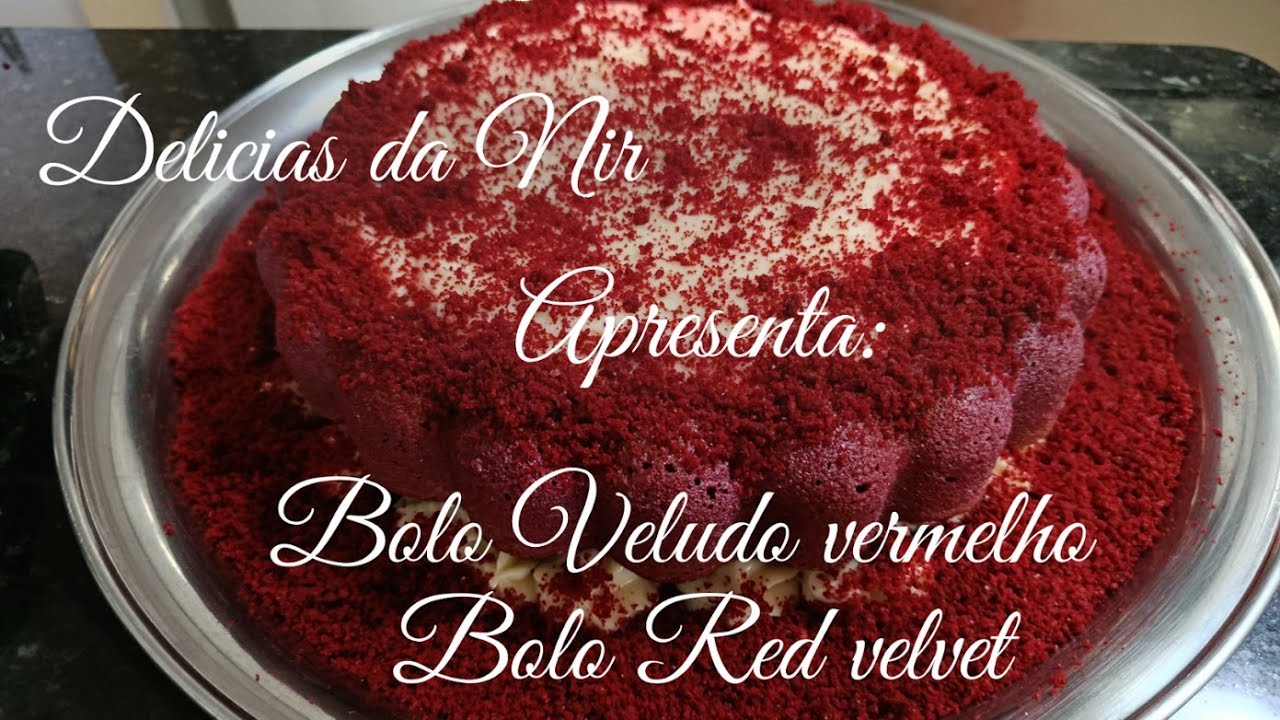 Bolo veludo vermelho - Receita maravilhosa, com morangos na massa! Tem feito o maior sucesso!
