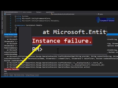 Scaffold-DbContext throws 'Instance failure | Error: Instance Failure in MVC or MVC Core