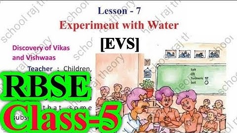 Experiment With Water | Class 5 EVS Lesson 7 | RBSE | Question Answers | For English Medium #rbse