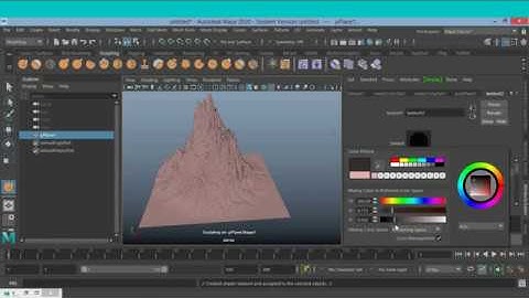 Maya Mountain terrain with sculpting tool easy way