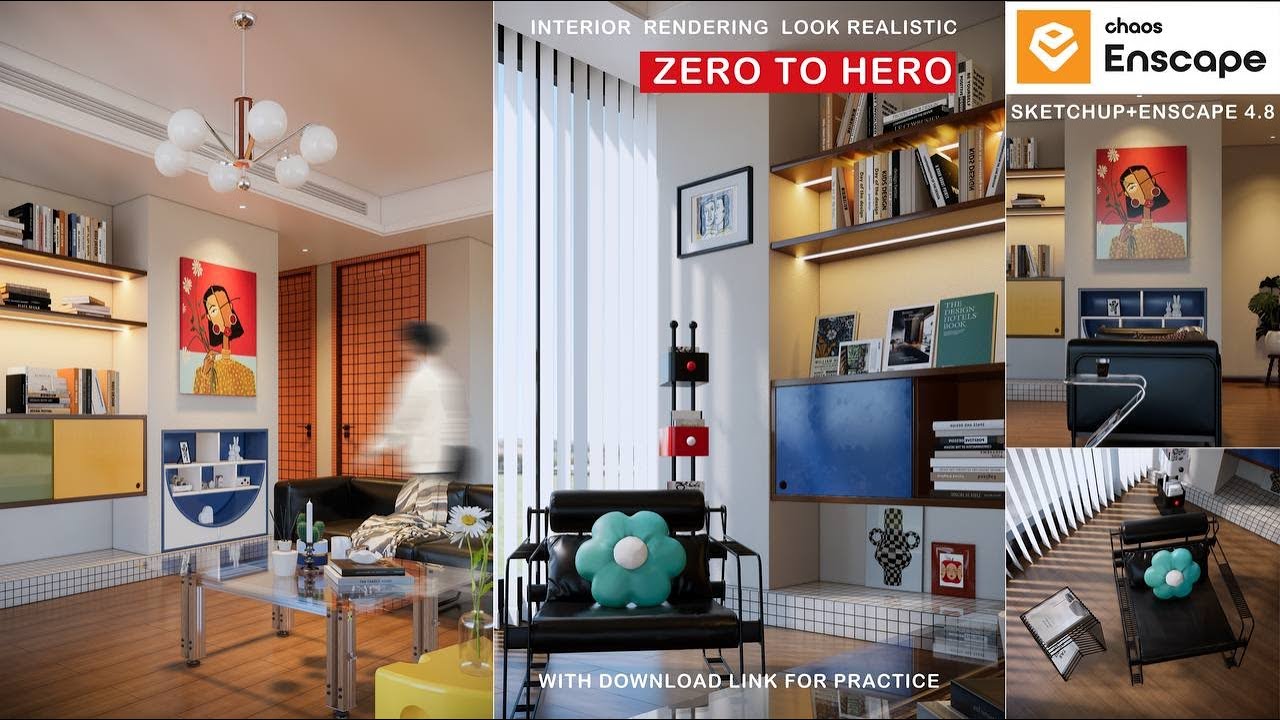 Fast Render with Reallistic Image Render Sketchup + Enscape 4 .8 | Ep:13