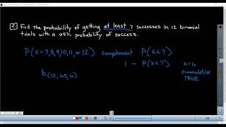 Statistics: Excel Binomial Probability examples using Excel (MTH 155 Section 6.3)