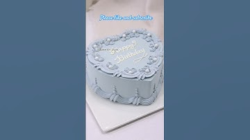Simple cake design cake decoration at home heart cake decoration #cake #shorts #shortsfeed #trending