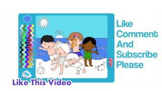 School Girls and Boys At The Beach Coloring Pages Kids Drawing Coloring s For Kids Learn Colors