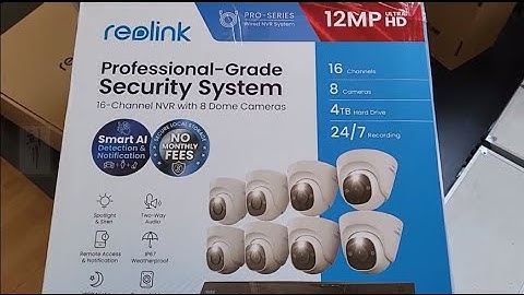 Reolink | 16 Channel NVR with 8 Dome Cameras | Unboxed | 1769408 | NVS16-12MD8