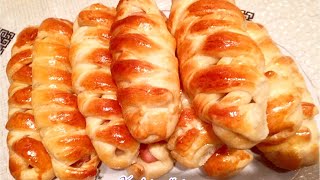 HOTDOQ (BULKA YUMŞAQLIĞINDA).ХОТДОГ.SOSİSLİ POĞAÇA.SOSİSKALI BULKA.БУЛОЧКИ С СОСИСКОЙ,ОЧЕНЬ МЯГКИЕ