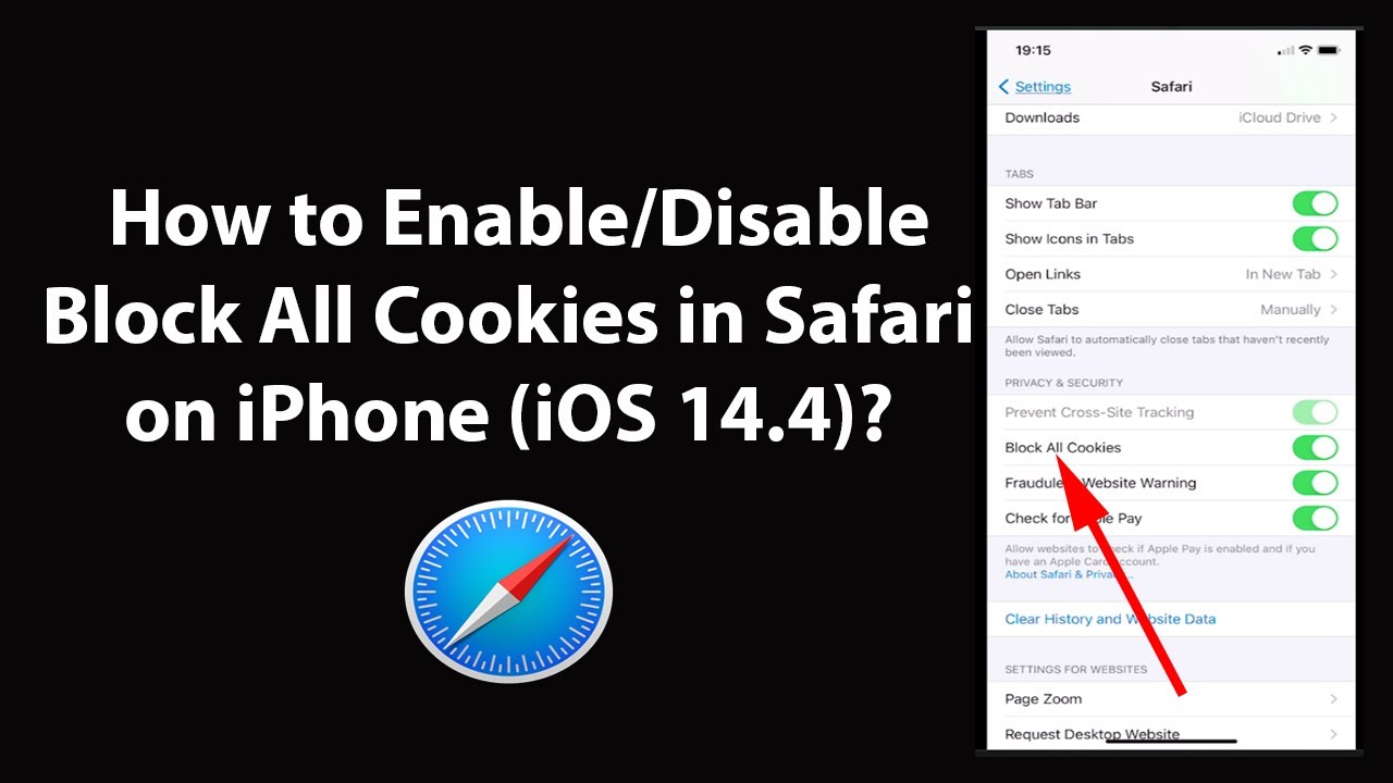 safari block all cookies grayed out