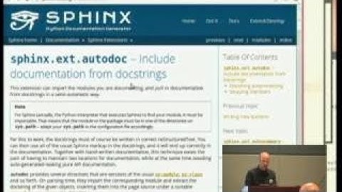 Documenting Your Project in Sphinx