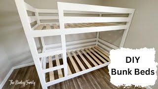 Building an Ana White bunk bed with a few alterations.