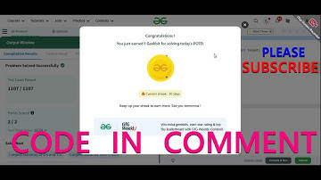 GFG POTD 27/12/2024 IN C++ MOST IMPORTANT INFORMATION | CODE IN COMMENT #geeksforgeeks #gfg #potd