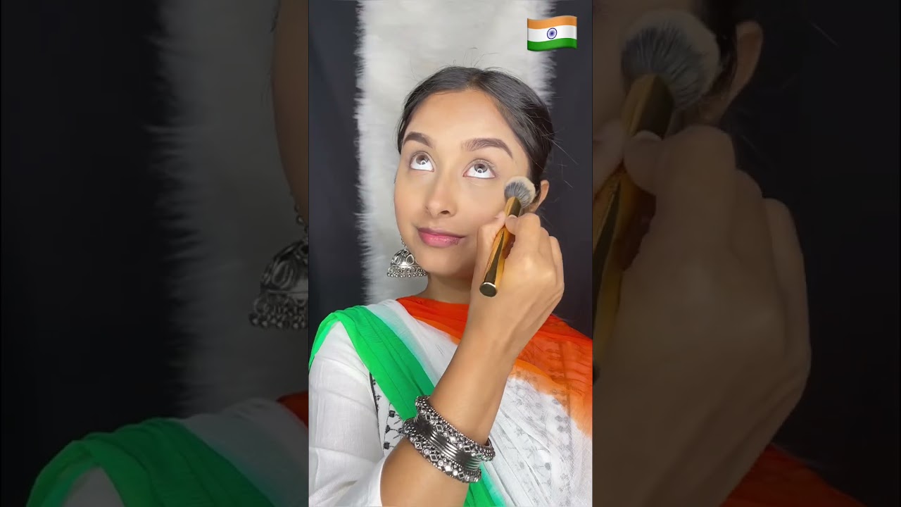 REPUBLIC DAY Makeup Look🇮🇳 #republicdaymakeup #ytshorts #republicday