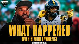 What Happened With Simoni Lawrence | Week 6 at Saskatchewan | Hamilton Tiger-Cats What Happened With Simoni Lawrence | Week 6 at Saskatchewan | Hamilton Tiger-Cats