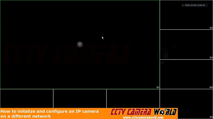 How to initialize and configure an IP camera on a different network G2