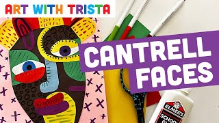 How to Make a Kimmy Cantrell Inspired Asymmetrical Face Collage Art Lesson - Art With Trista