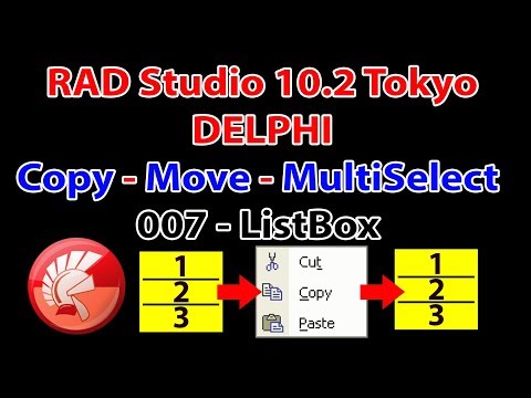 Rad Studio Delphi 007 ListBox - 007 Copy & Move & MultiSelect Items