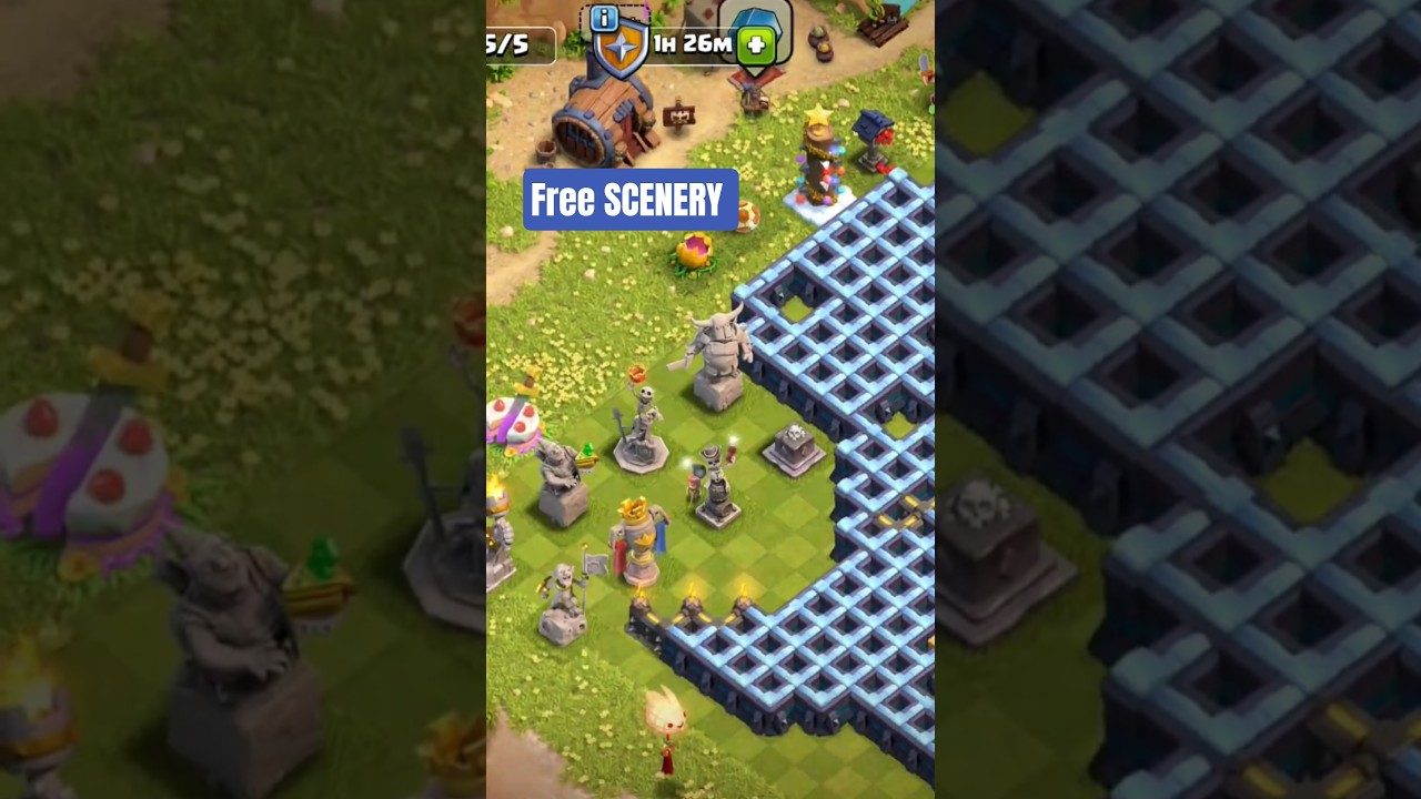 FREE NEW SCENERY UNLOCKED #coc #scenery #townhall #shorts #trending