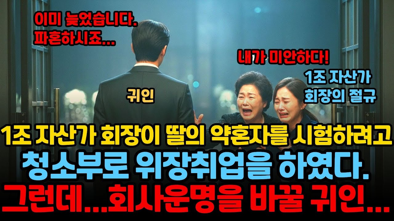 1조 자산가 회장 할머니가 딸의 약혼자를 시험하려고 청소부로 위장취업을했다. 그런데 약혼자는 회사의 운명을 뒤집어 놓을 귀인임을 알게되었는데.