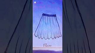 Premium Vector | Circular skirt Skirt Flat Drawing Fashion Flat Sketches
