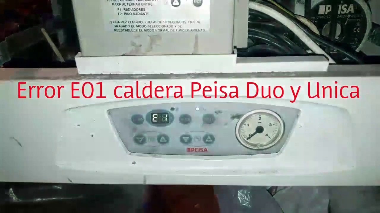 Error E1 caldera Peisa Duo y - YouTube