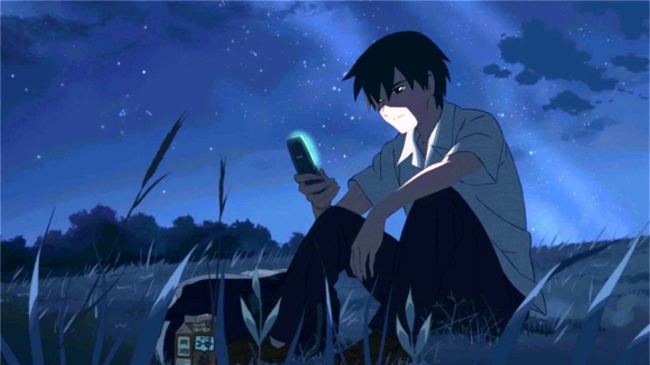 fotos de anime hombre triste