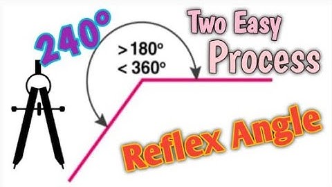 240° Angle With Compass In Two Different Process || Reflex Angle