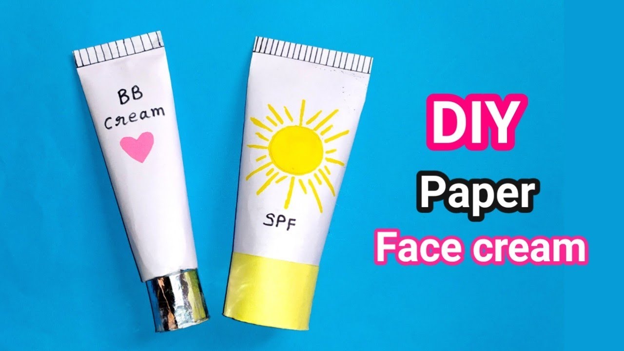 DIY Paper Face cream tube/how to make paper face cream tube/makeup kit