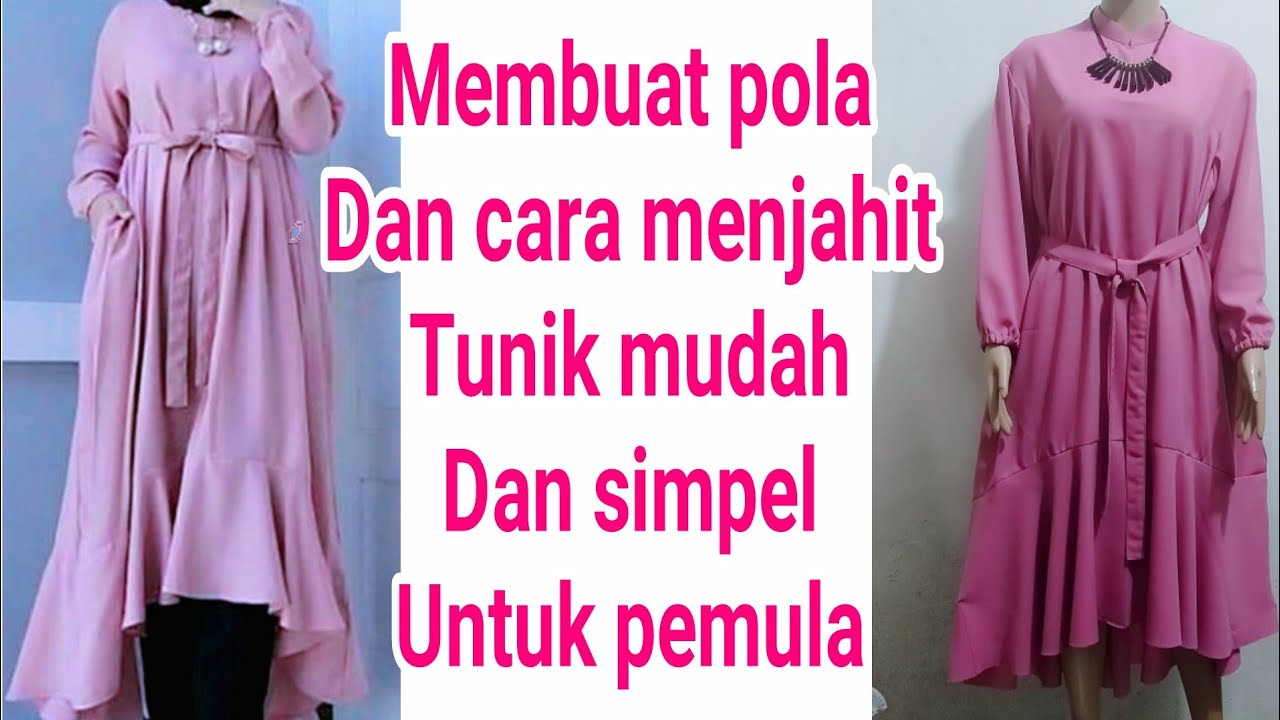 Pola baju Tunik dan cara menjahit nya YouTube