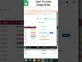 Insert Template In Google Sheet🔥