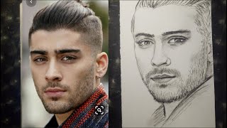 Drawing Celebrity Face Zayn Malik in Real Time screenshot 5
