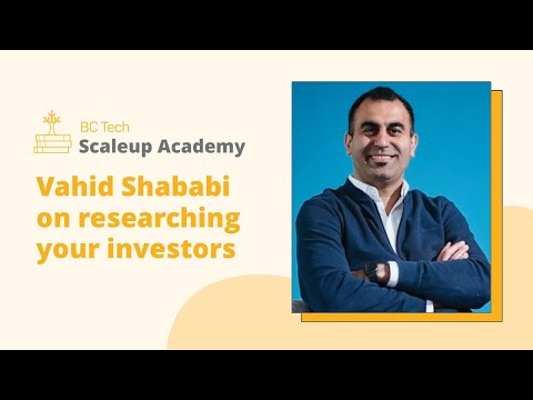 #ScaleupAcademy Webinar | Vahid Shababi on researching your investors